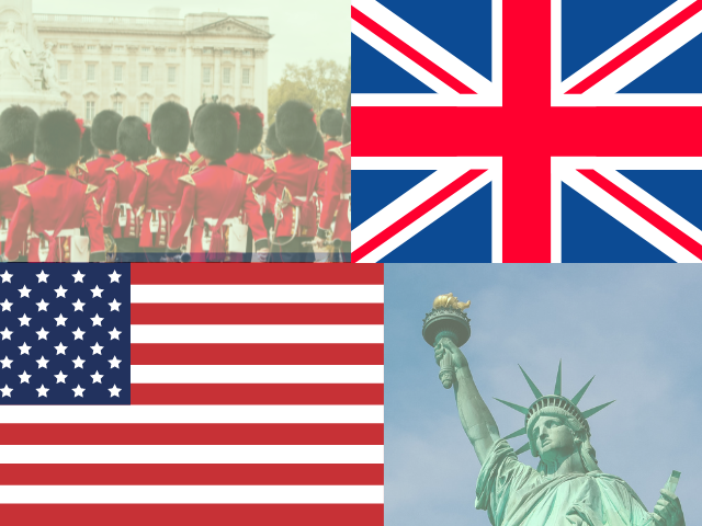 イギリスとアメリカ二つの国のイメージ画像